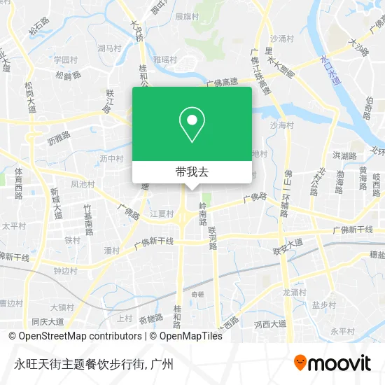 永旺天街主题餐饮步行街地图