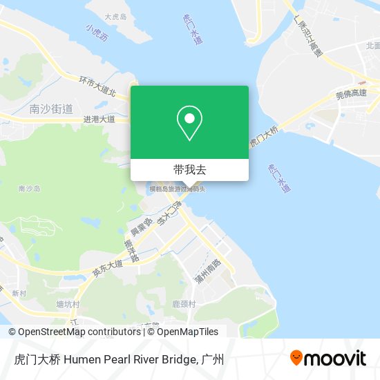 虎门大桥 Humen Pearl River Bridge地图