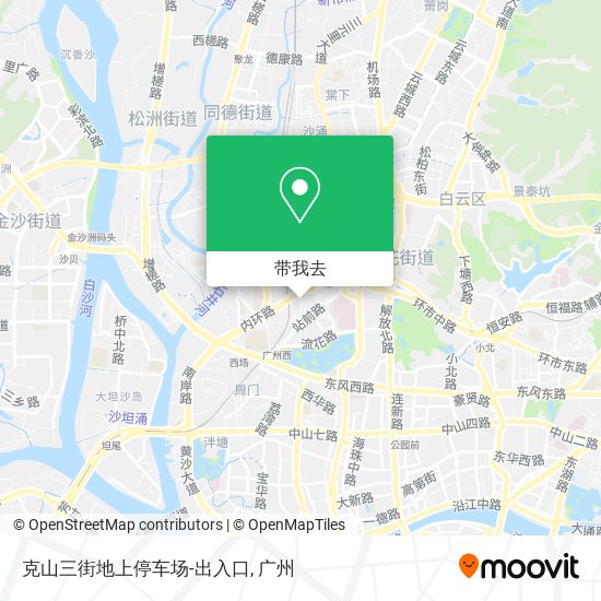 克山三街地上停车场-出入口地图