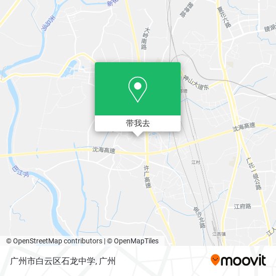 广州市白云区石龙中学地图