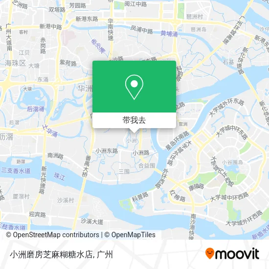小洲磨房芝麻糊糖水店地图