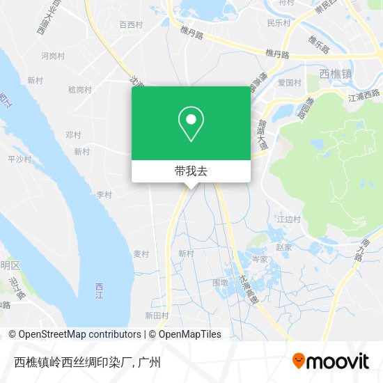 西樵镇岭西丝绸印染厂地图