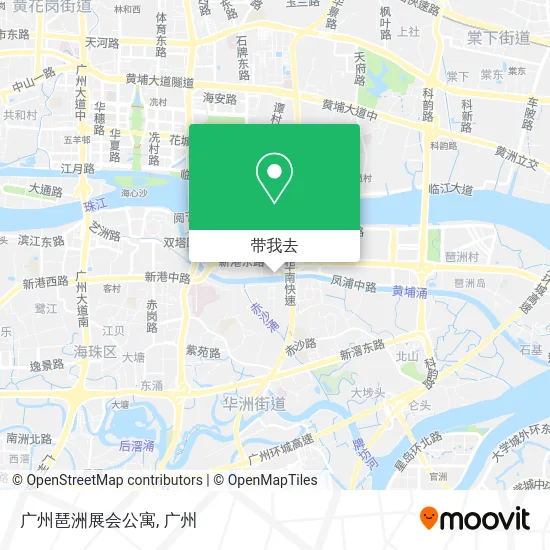 广州琶洲展会公寓地图