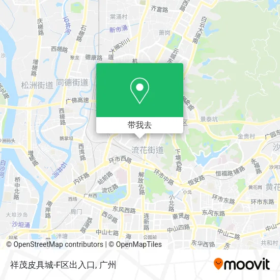 祥茂皮具城-F区出入口地图