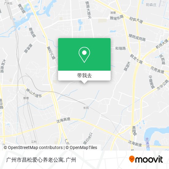 广州市昌松爱心养老公寓地图