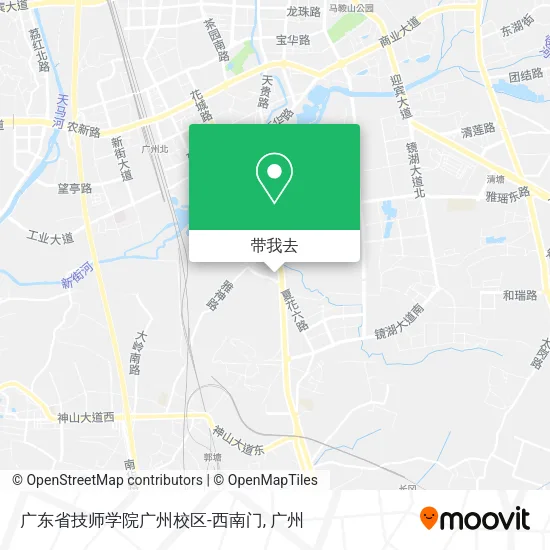 广东省技师学院广州校区-西南门地图