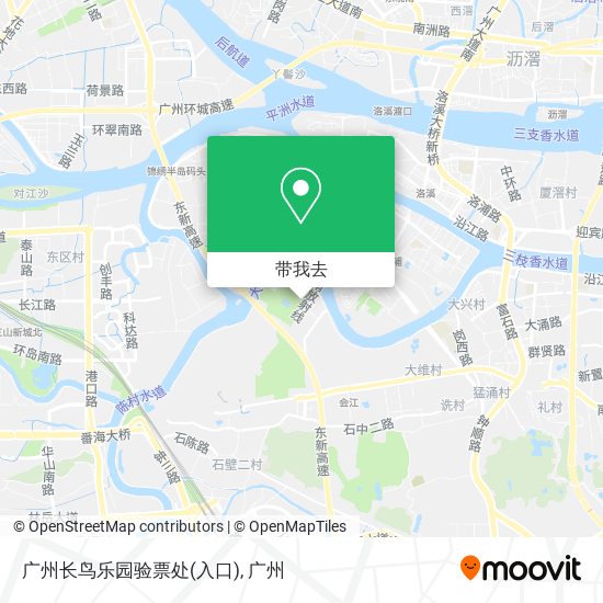 广州长鸟乐园验票处(入口)地图