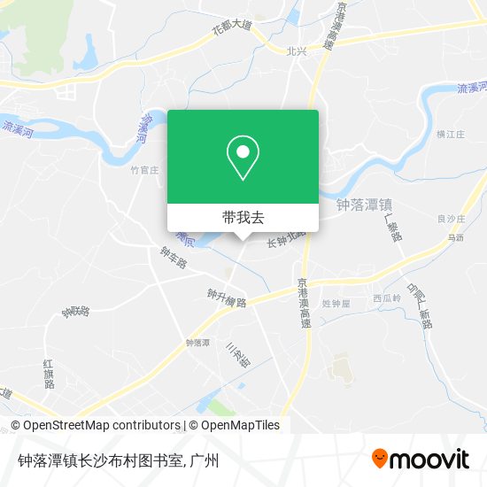 钟落潭镇长沙布村图书室地图