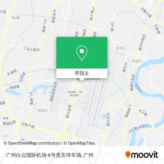 广州白云国际机场-6号贵宾停车场地图
