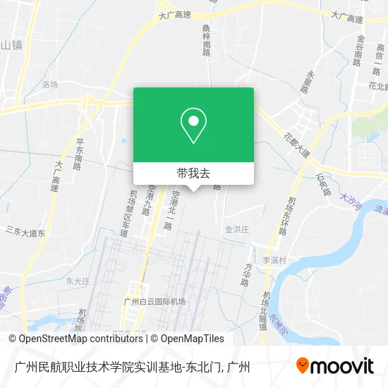 广州民航职业技术学院实训基地-东北门地图