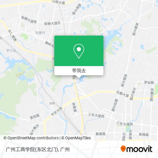 广州工商学院(东区北门)地图