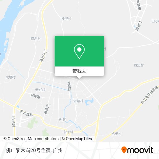 佛山黎木岗20号住宿地图