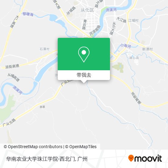 华南农业大学珠江学院-西北门地图