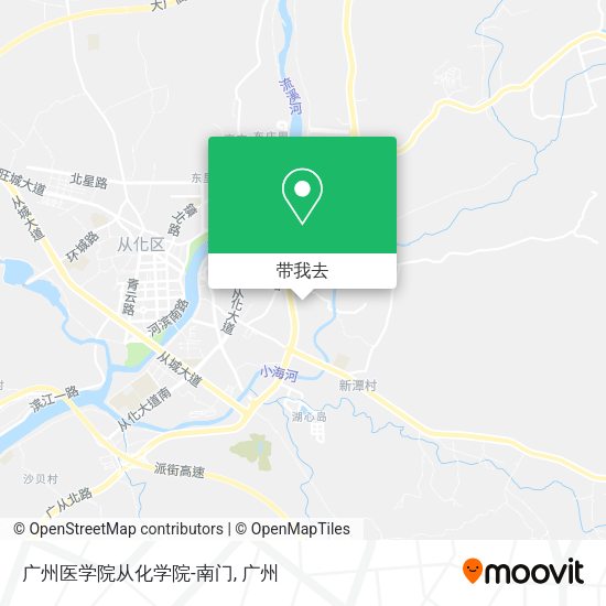 广州医学院从化学院-南门地图