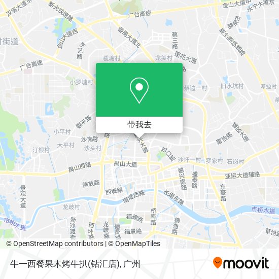 牛一西餐果木烤牛扒(钻汇店)地图