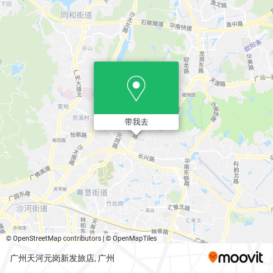 广州天河元岗新发旅店地图
