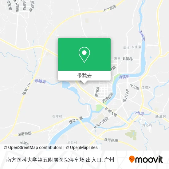 南方医科大学第五附属医院停车场-出入口地图