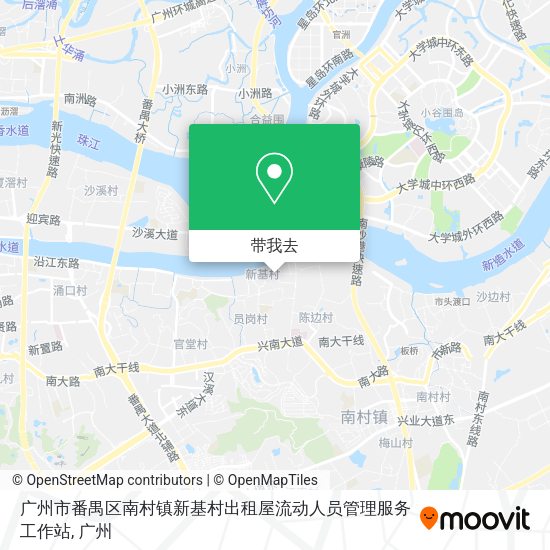 广州市番禺区南村镇新基村出租屋流动人员管理服务工作站地图