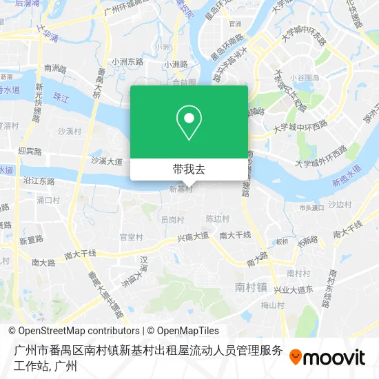 广州市番禺区南村镇新基村出租屋流动人员管理服务工作站地图