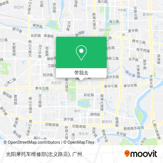 光阳摩托车维修部(忠义路店)地图