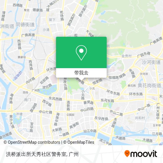 洪桥派出所天秀社区警务室地图