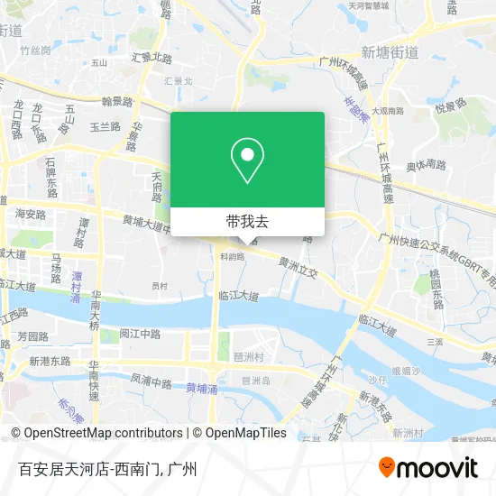 百安居天河店-西南门地图