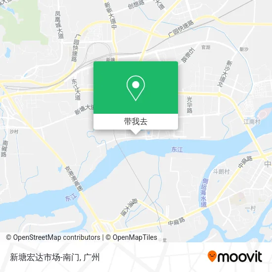 新塘宏达市场-南门地图