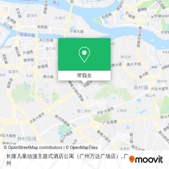 长隆儿童动漫主题式酒店公寓（广州万达广场店）地图