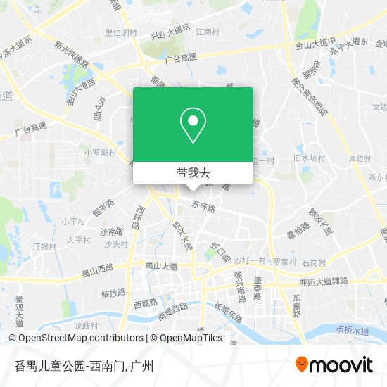 番禺儿童公园-西南门地图