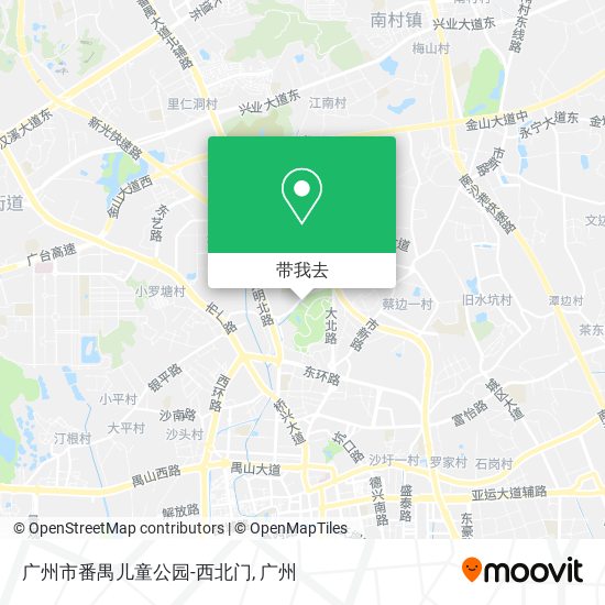 广州市番禺儿童公园-西北门地图
