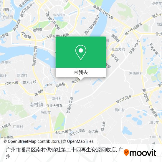 广州市番禺区南村供销社第二十四再生资源回收店地图
