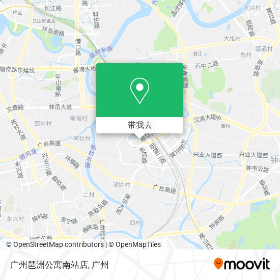 广州琶洲公寓南站店地图