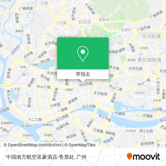 中国南方航空富豪酒店-售票处地图