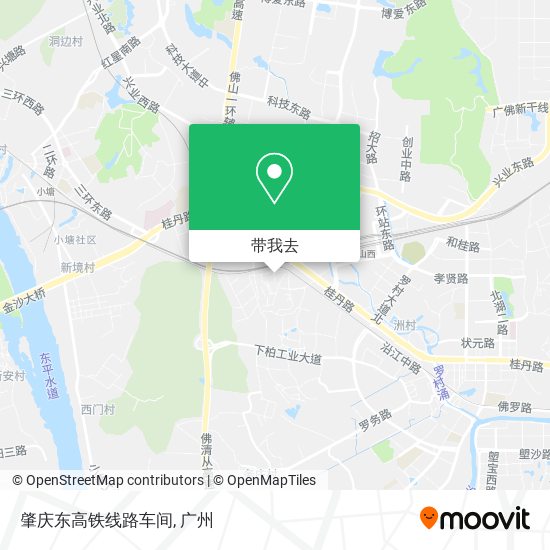肇庆东高铁线路车间地图