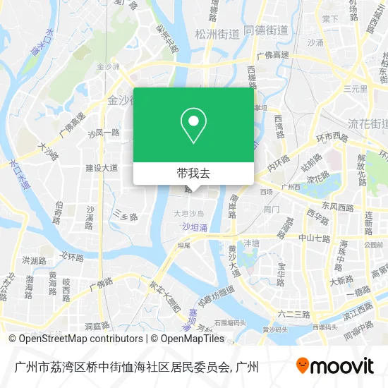 广州市荔湾区桥中街恤海社区居民委员会地图