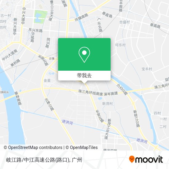 岐江路/中江高速公路(路口)地图