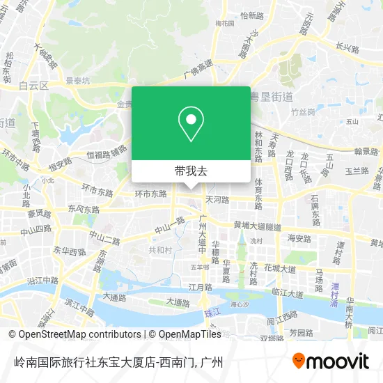 岭南国际旅行社东宝大厦店-西南门地图