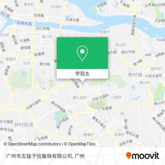 广州市左旋子悦服饰有限公司地图