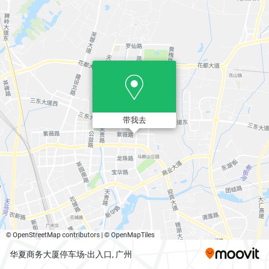 华夏商务大厦停车场-出入口地图