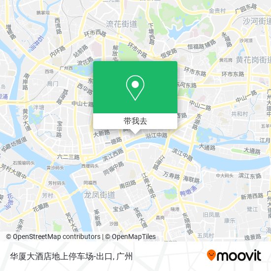 华厦大酒店地上停车场-出口地图