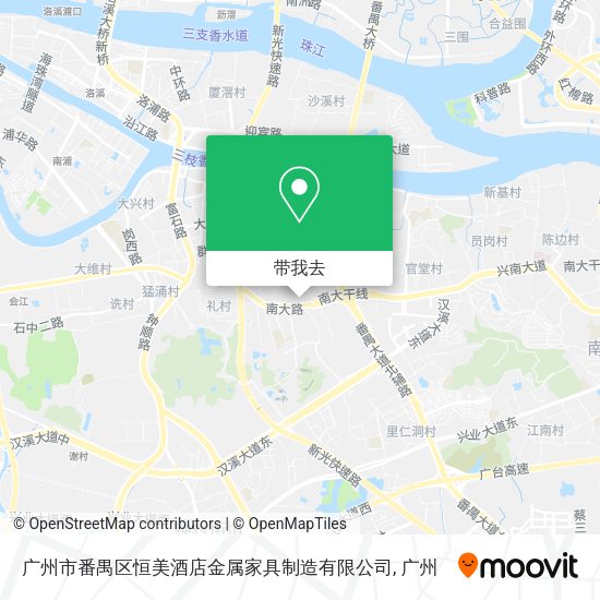 广州市番禺区恒美酒店金属家具制造有限公司地图