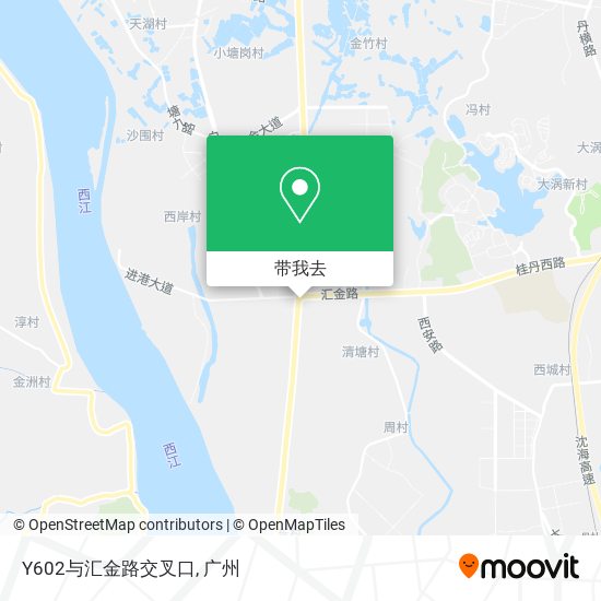 Y602与汇金路交叉口地图