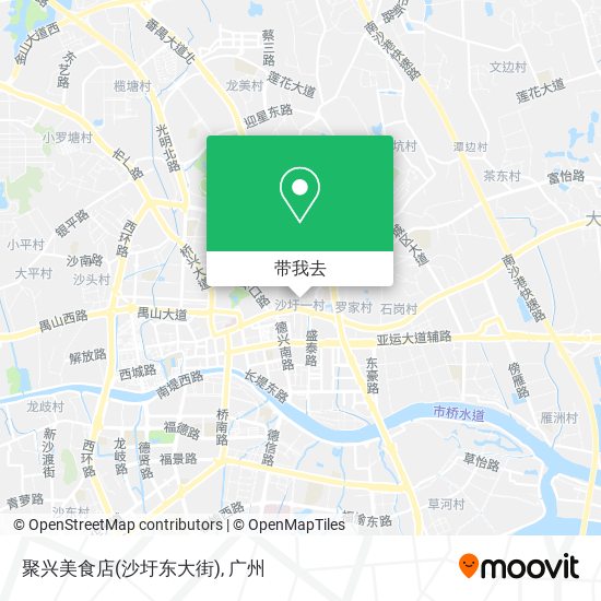 聚兴美食店(沙圩东大街)地图