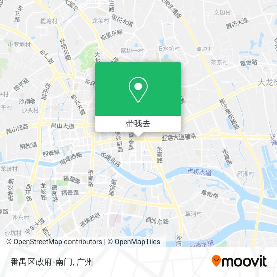 番禺区政府-南门地图