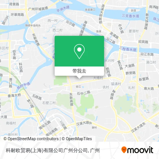 科耐欧贸易(上海)有限公司广州分公司地图