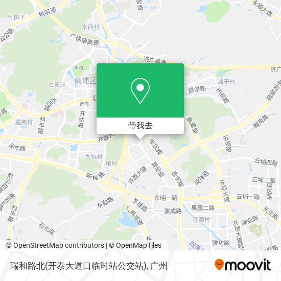 瑞和路北(开泰大道口临时站公交站)地图