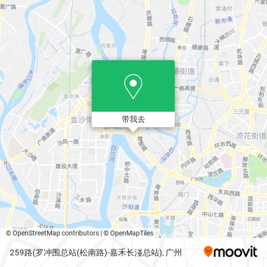 259路(罗冲围总站(松南路)-嘉禾长湴总站)地图