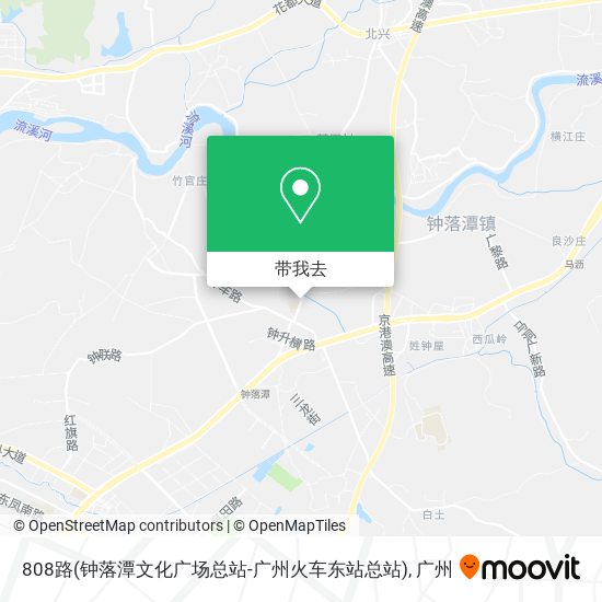 808路(钟落潭文化广场总站-广州火车东站总站)地图
