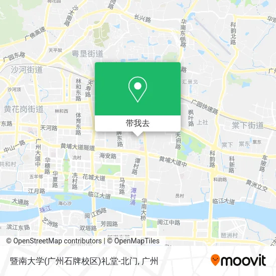 暨南大学(广州石牌校区)礼堂-北门地图
