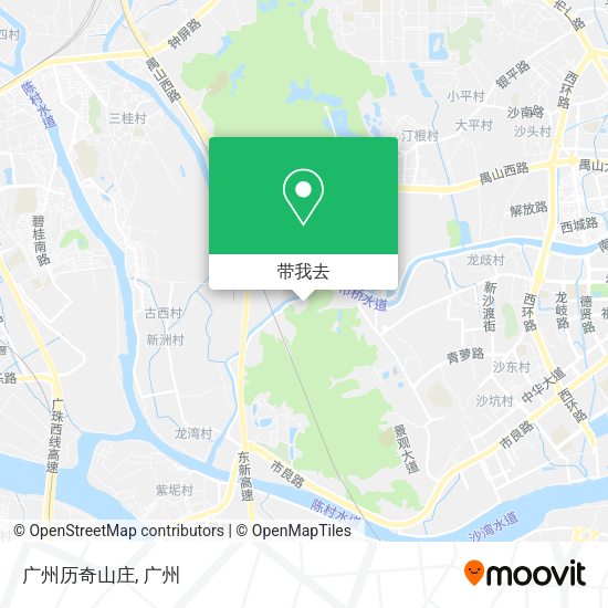 广州历奇山庄地图